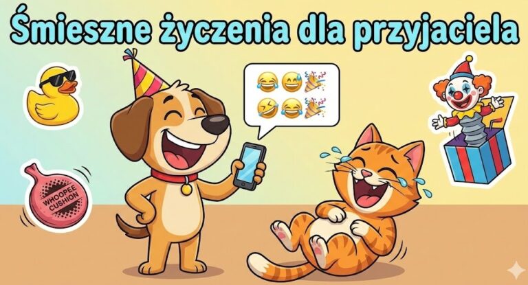 Śmieszne życzenia dla przyjaciela i przyjaciółki