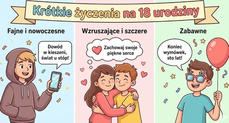 Krótkie życzenia na 18 urodziny