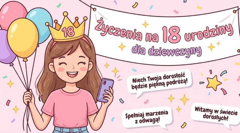 Życzenia na 18 urodziny dla dziewczyny