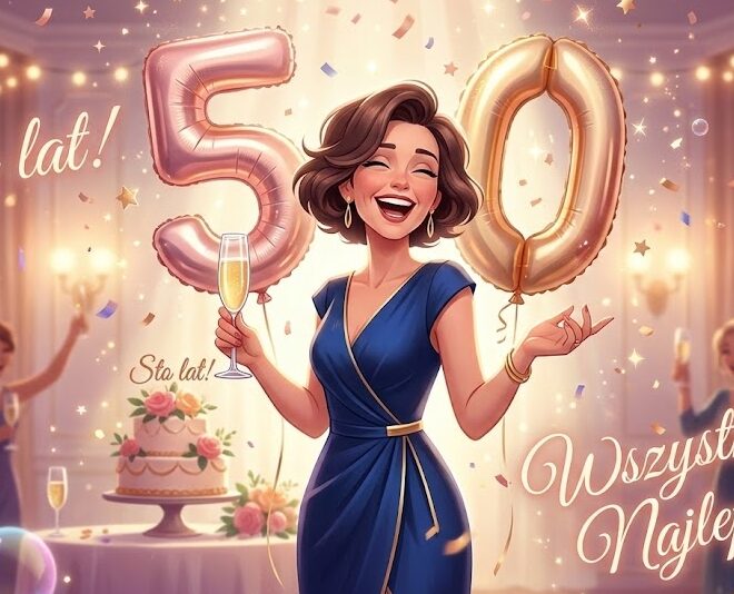 Życzenia na 50 urodziny dla kobiety