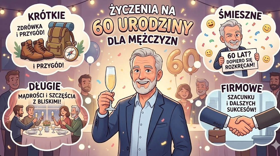 Życzenia na 60 urodziny dla mężczyzn