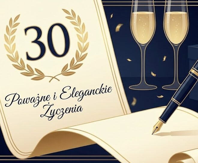 Eleganckie i poważne życzenia na 30 urodziny