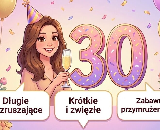 Życzenia na 30 urodziny dla kobiety