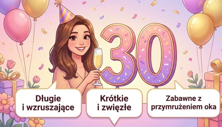 Życzenia na 30 urodziny dla kobiety