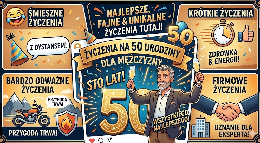 życzenia na 50 urodziny dla mężczyzn